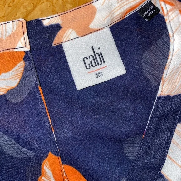 CAbi Floral High Low Cap Sleeve Tank Top Size XS Style 5030 - Picture 5 of 11